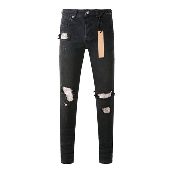 Ksubi Black Jeans With Multiple Holes